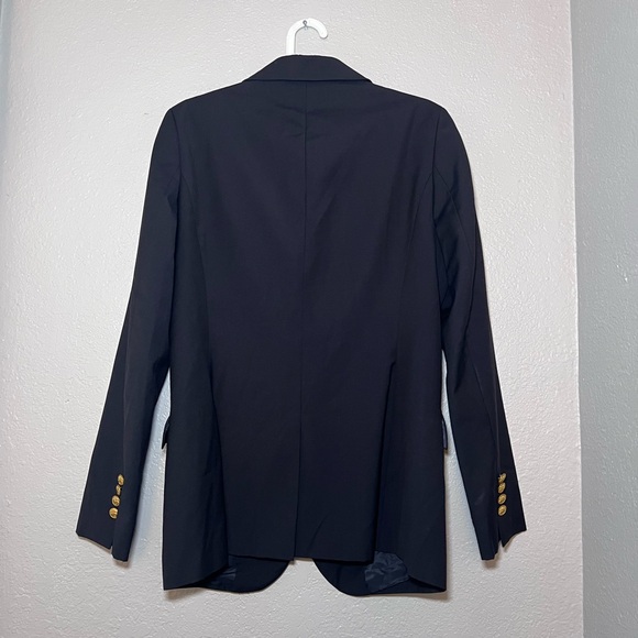 Brooks Brothers 346 Black Wool Two-Button Blazer Gold Button Women Size 6 - Picture 5 of 9